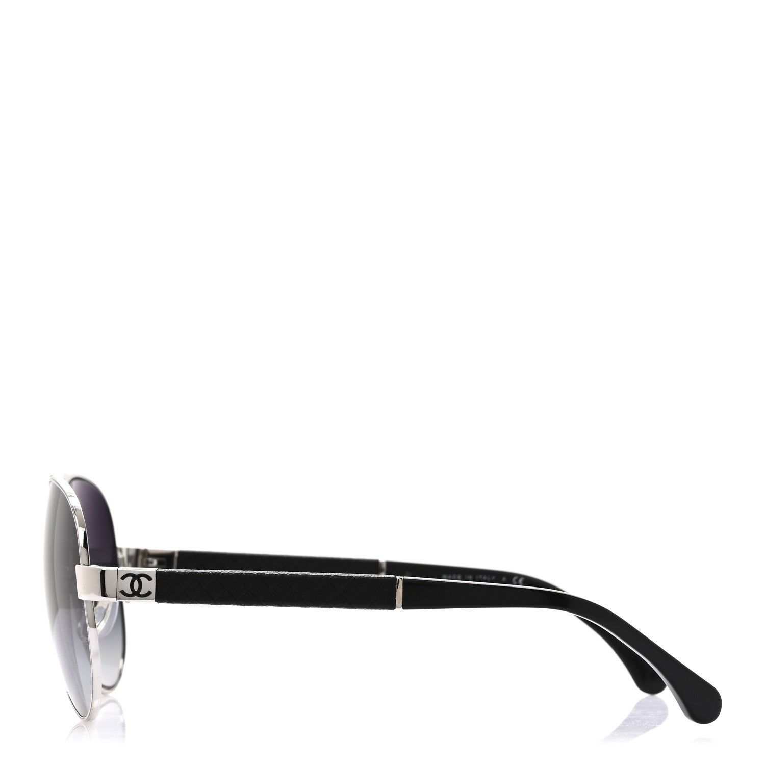 Chanel Lambskin Quilted CC 4195-Q Sunglasses Silver 2 of 6