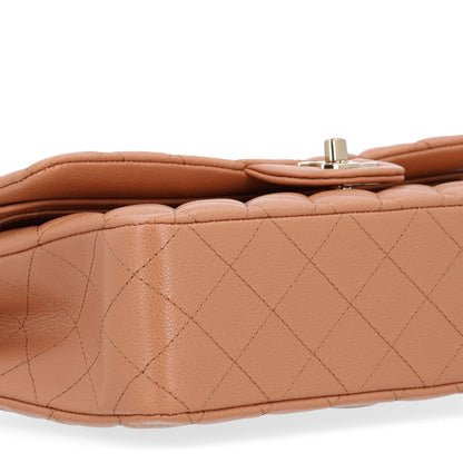 Chanel Caviar Quilted Medium Double Flap Light Brown 9 of 11