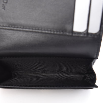 Christian Dior Lambskin Cannage Small Lady Dior Flap Card Holder Black 5 of 12