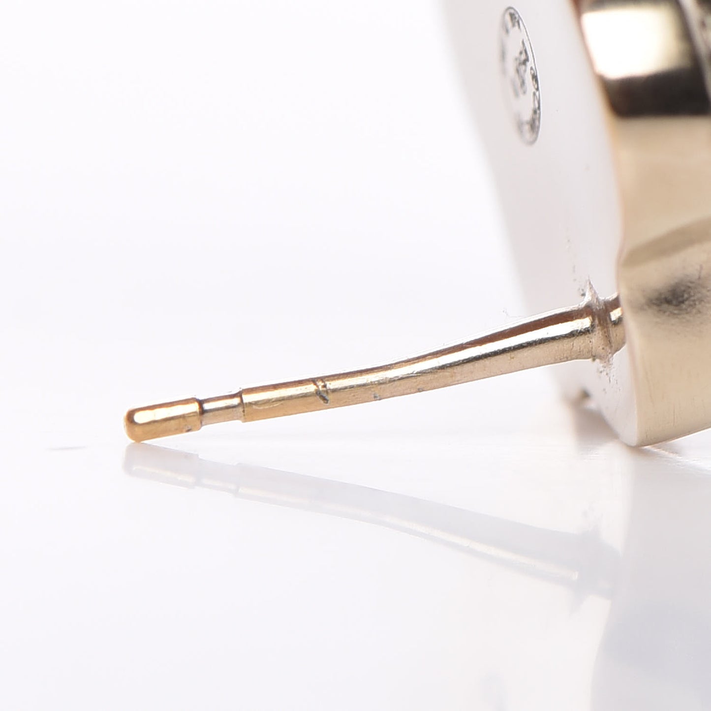 Pearl CC Flower Earrings Gold