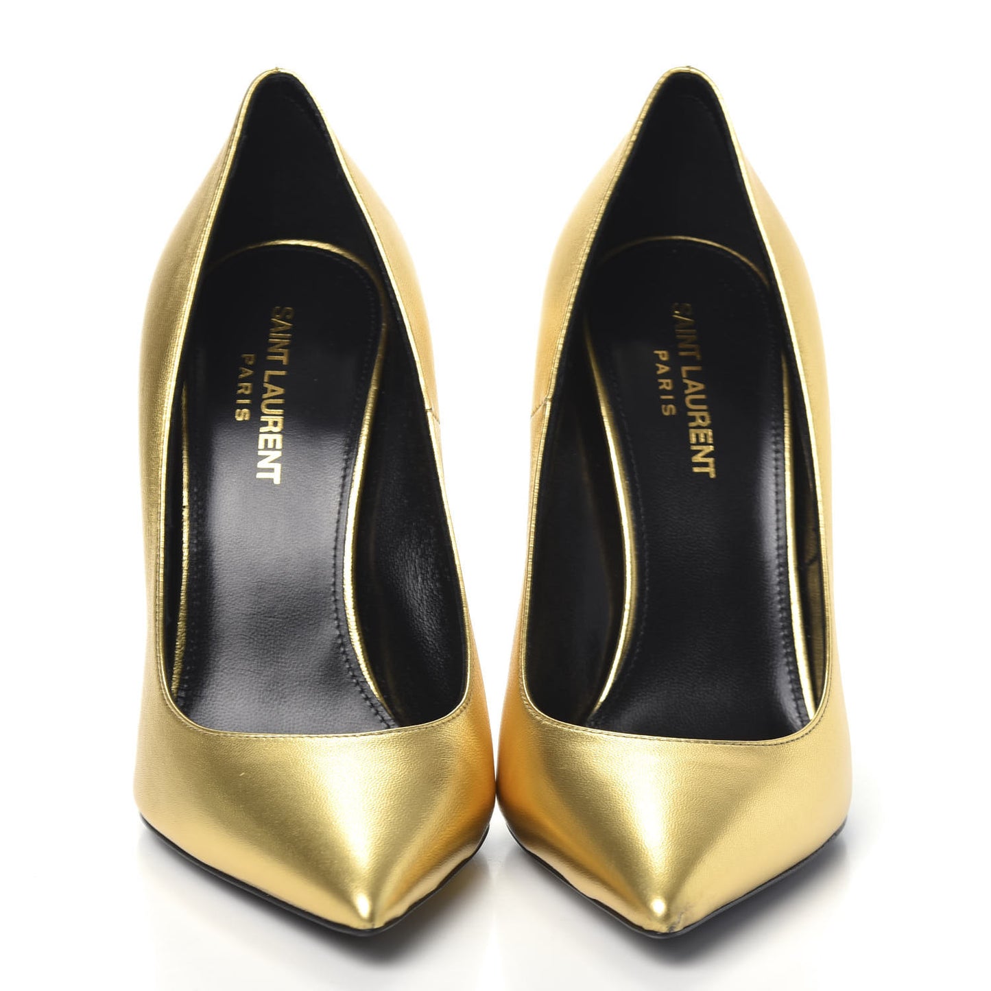 Calfskin Opyum 100 Pumps 38.5 Gold