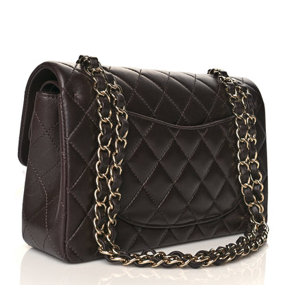Chanel Lambskin Quilted Small Double Flap Dark Brown 3 of 11