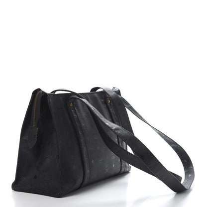 MCM Monogram Coated Canvas Tote Bag Black 2 of 11