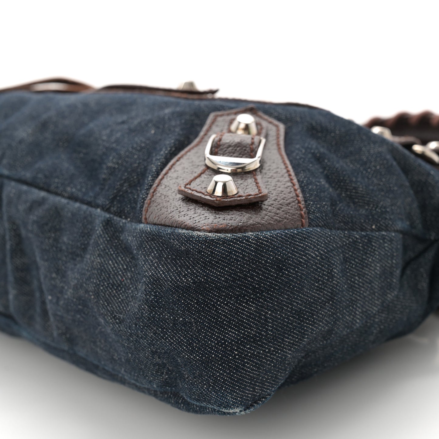 Denim Pigskin Classic Silver Hardware First Chocolate