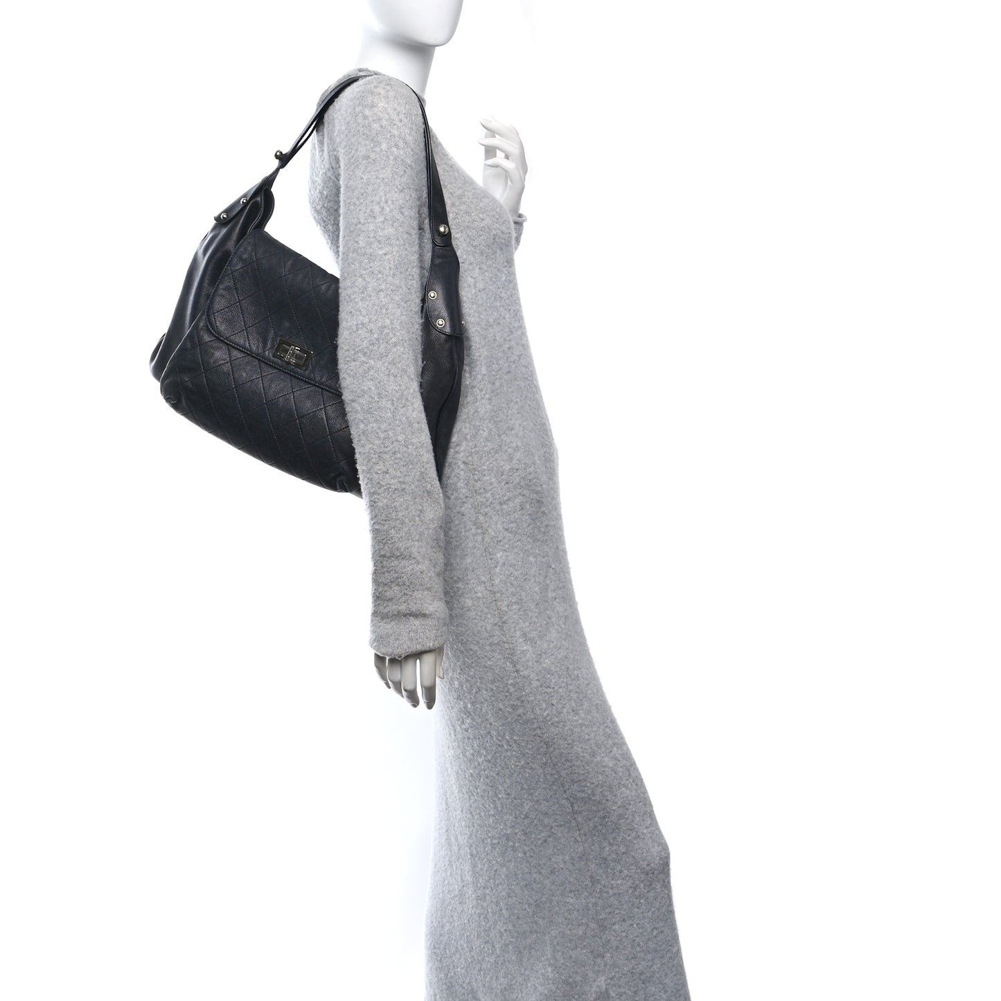 Caviar Stitched Pocket In The City Hobo Black