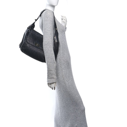 Chanel Caviar Stitched Pocket In The City Hobo Black 2 of 14
