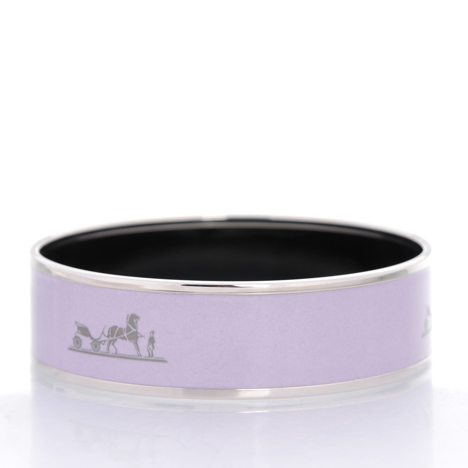 Hermes Enamel Printed Wide Caleche Bracelet 65 3 of 6