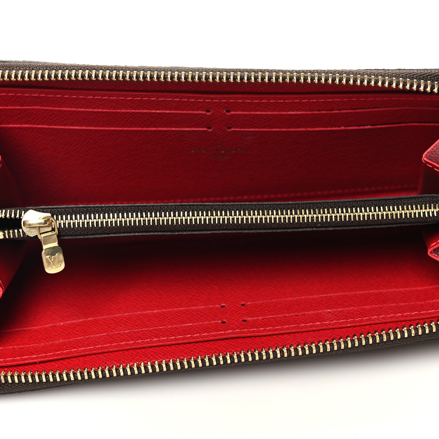Louis Vuitton Damier Ebene Clemence Wallet Cherry 5 of 8
