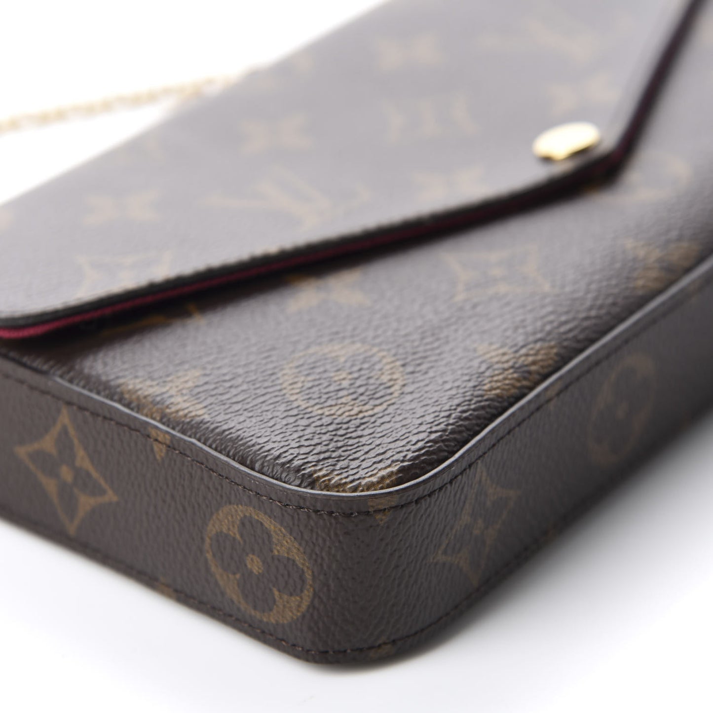 Monogram Pochette Felicie Chain Wallet Fuchsia