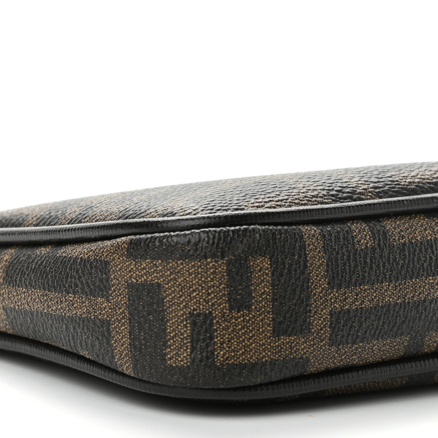 Fendi Zucca Spalmati Vitello Elite Pochette Tobacco Ebano 8 of 10