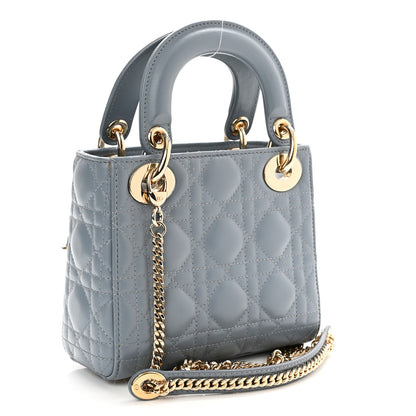 Christian Dior Lambskin Cannage Mini Lady Dior Cloud Blue 3 of 10