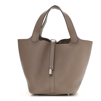 Hermes Taurillon Maurice Picotin Lock 22 MM Gris Asphalte 1 of 10