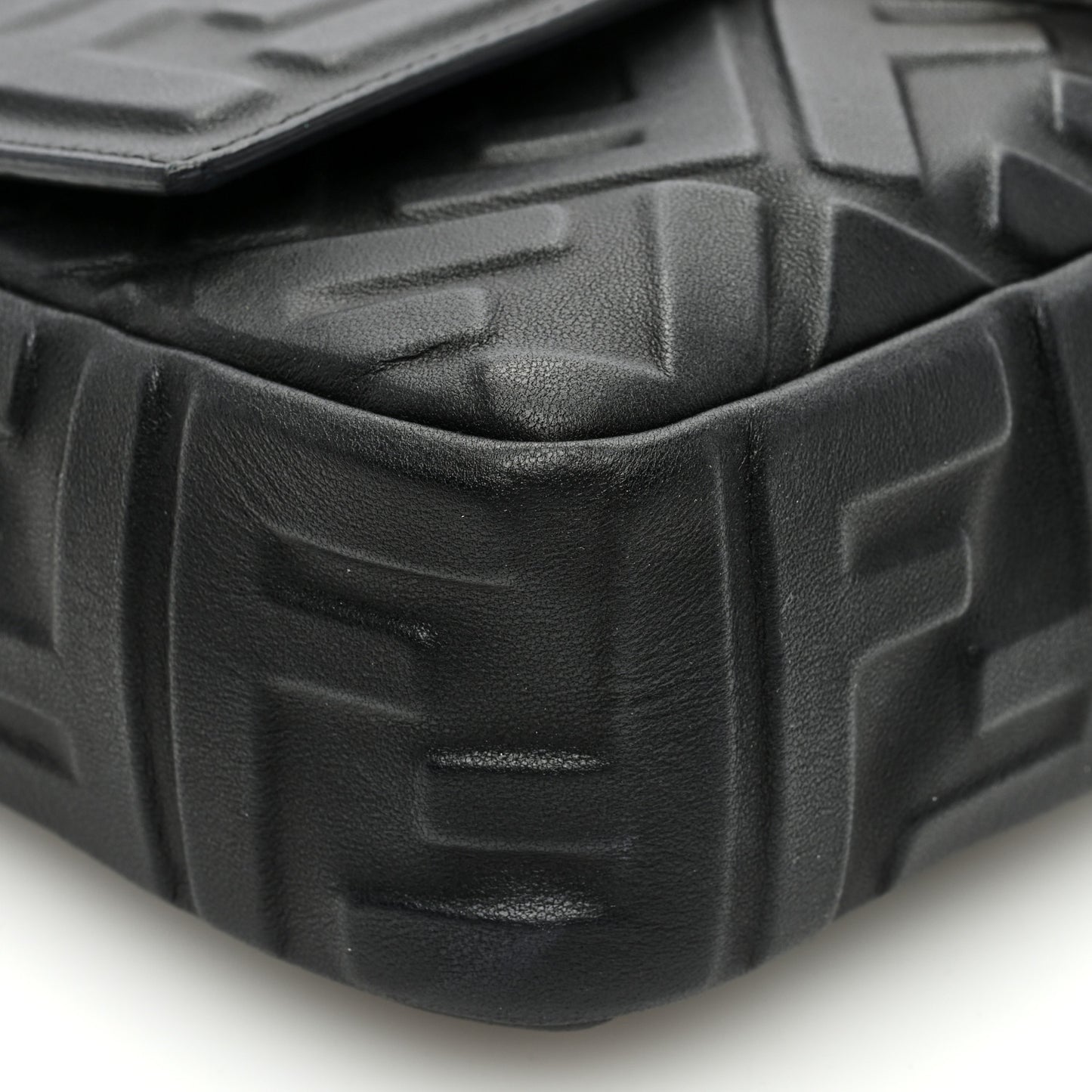 Nappa FF 1974 Embossed Baguette Black