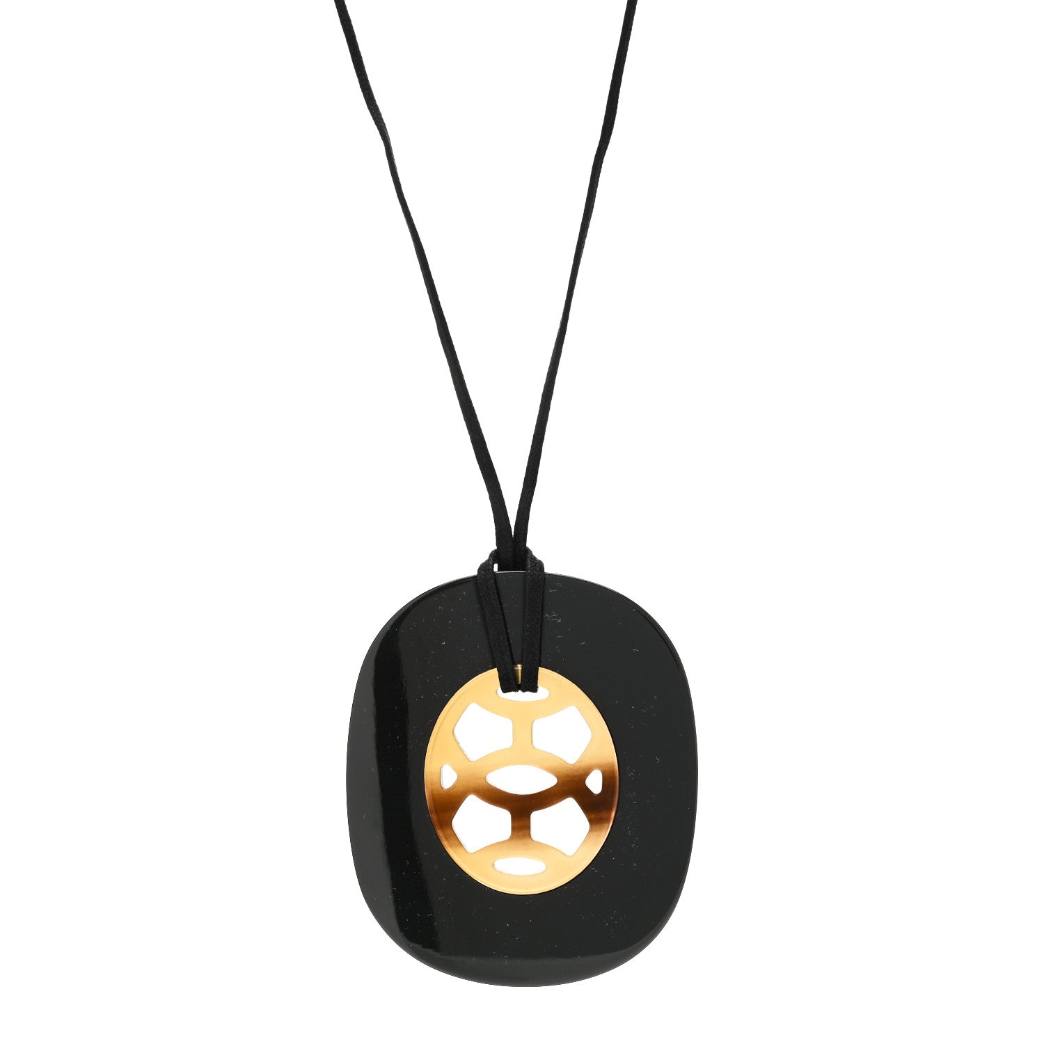 Hermes Buffalo Horn Lacquer Lift Necklace 1 of 4