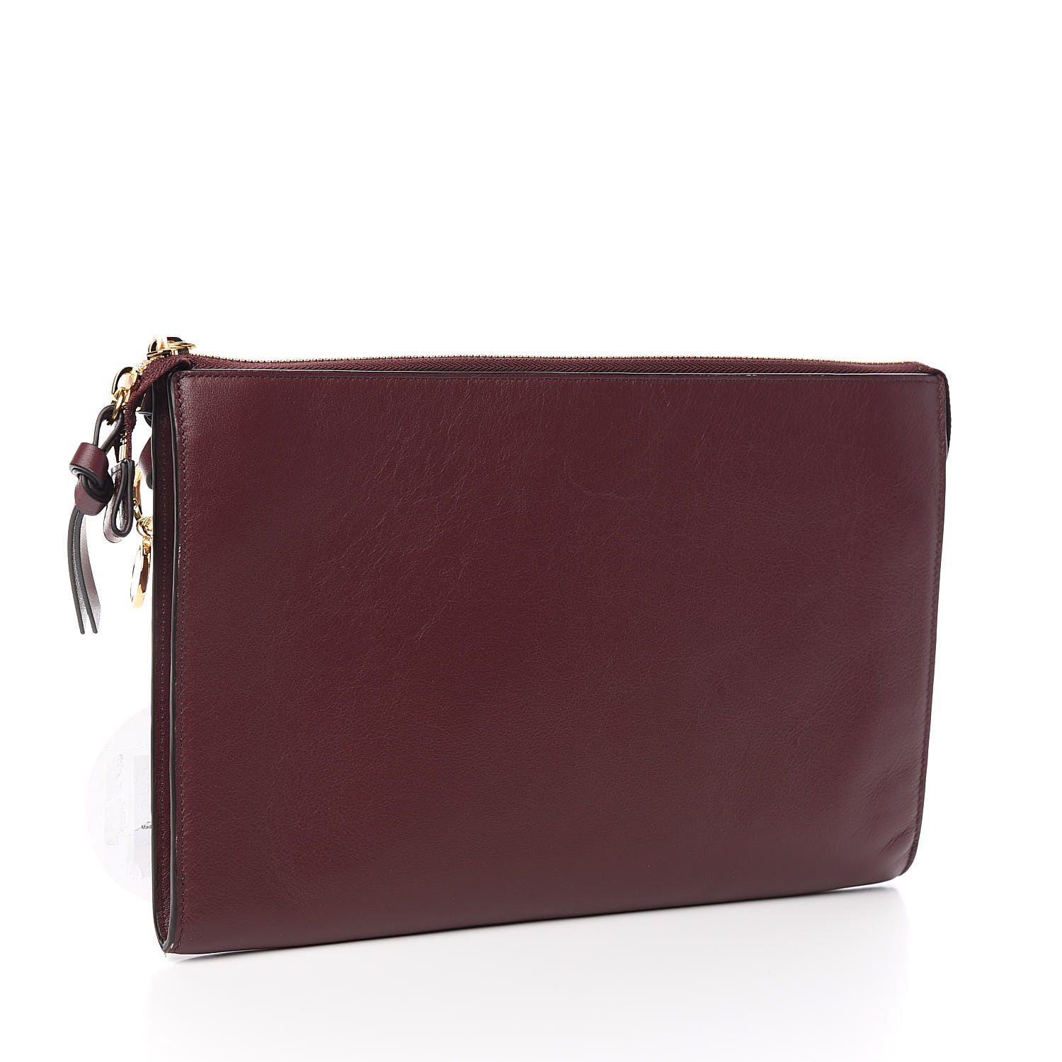 Chloe Calfskin Flat Pouch Clutch Brown 3 of 8