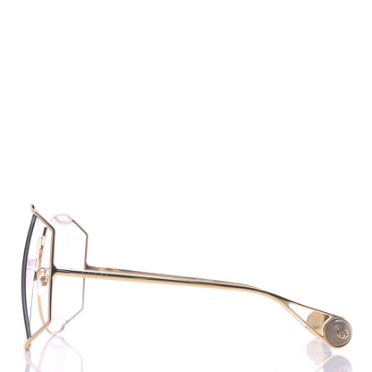 Gucci Metal Oversized Round Sunglasses GG0252S Gold Pink 3 of 7