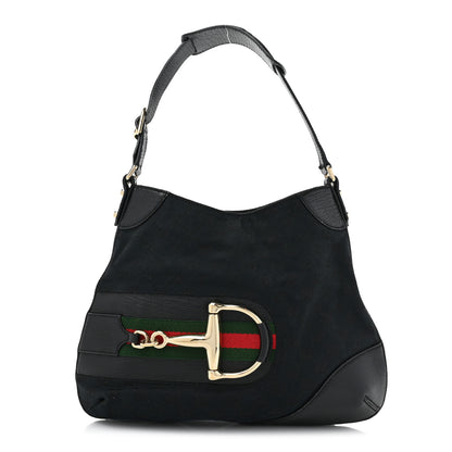 Gucci Monogram Web Hasler Hobo Black 1 of 13