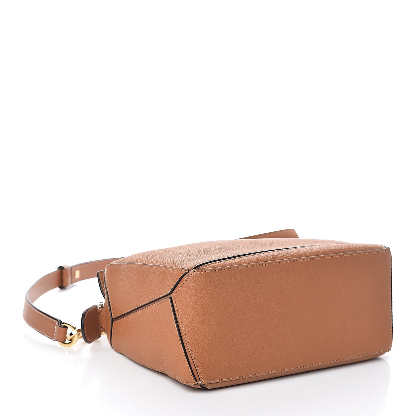 Grained Calfskin Small Puzzle Bag Tan