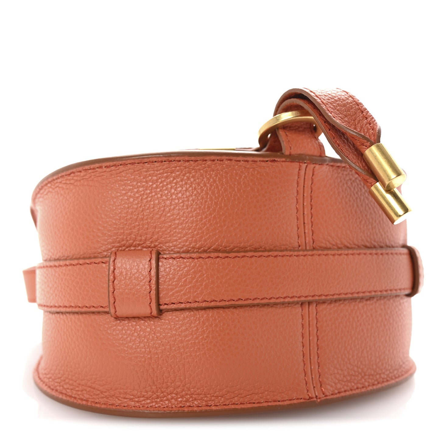 Grained Calfskin Small Marcie Saddle Bag Orange