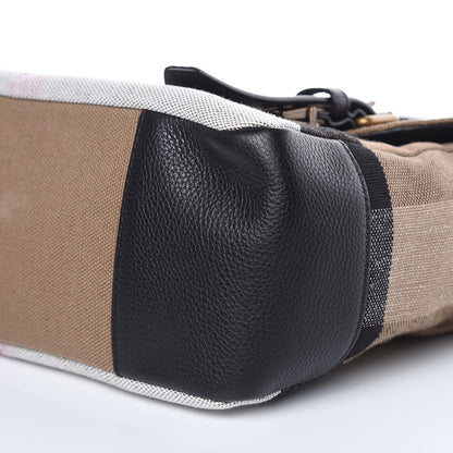 Burberry Canvas Mega Check Large Baildon Messenger Bag Black 9 of 12