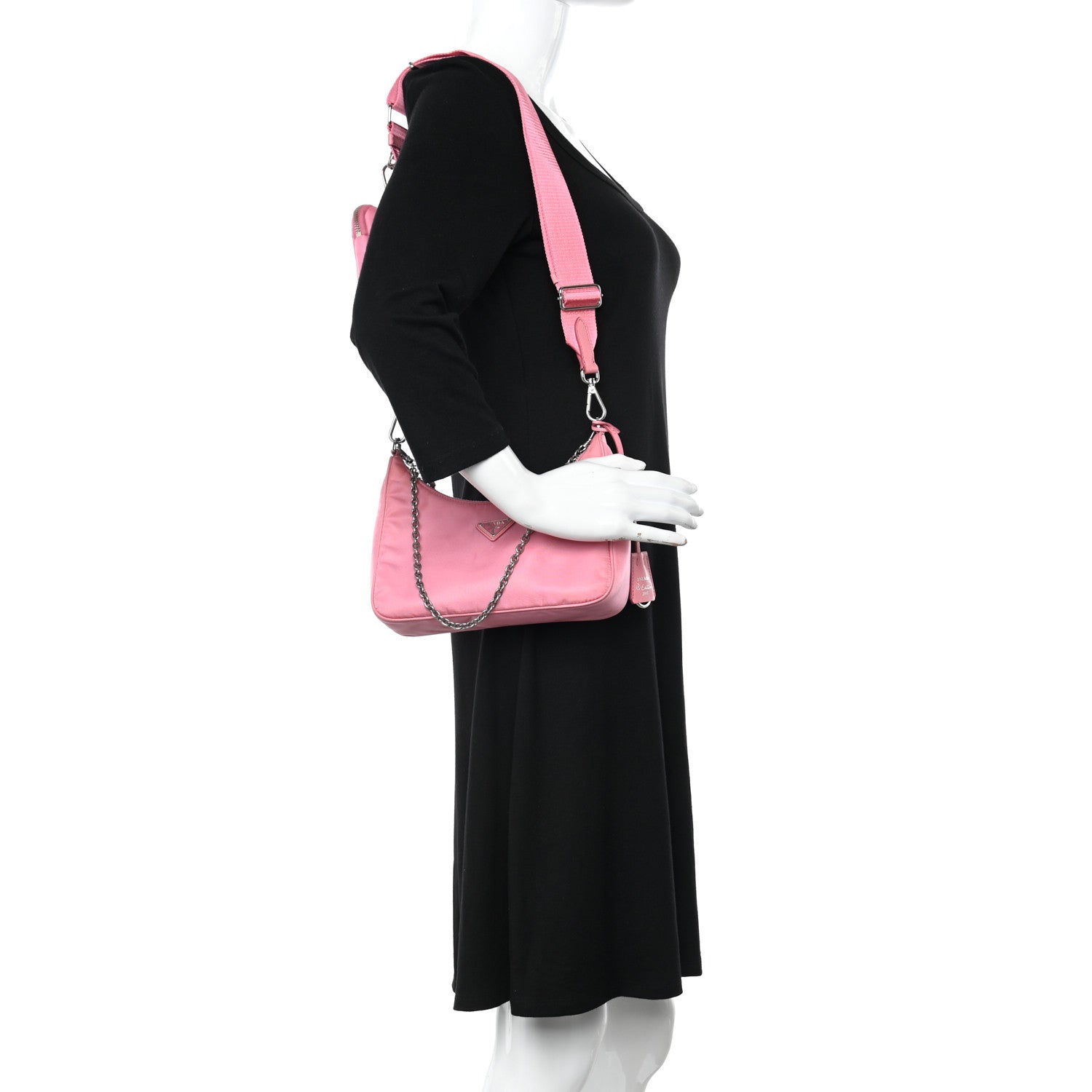Prada Nylon Re-Edition 2005 Shoulder Bag Begonia 2 of 12