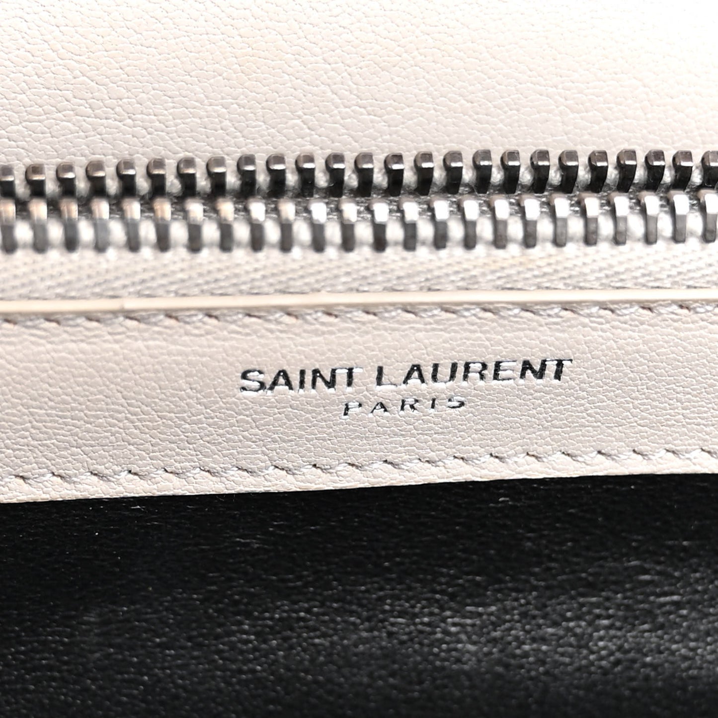 Sheepskin Matelasse Large Monogram College Satchel Light Grey