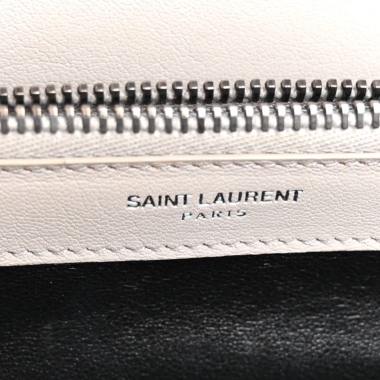 Saint Laurent Sheepskin Matelasse Large Monogram College Satchel Light Grey 6 of 12