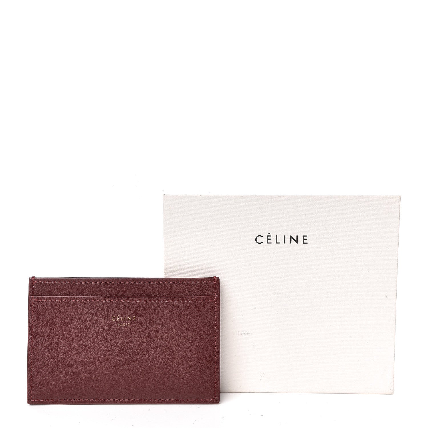 Celine Smooth Lambskin Solo Card Holder Rust 8 of 8