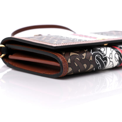 Burberry E-Canvas Monogram Stripe Hannah Wallet Bridle Brown 7 of 10