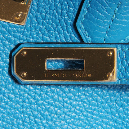 Hermes Togo Birkin 35 Turquoise 9 of 24