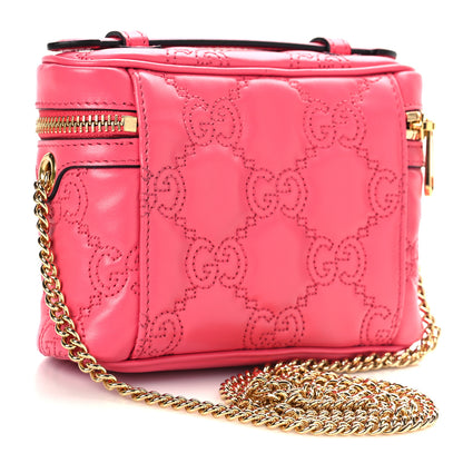 Gucci Calfskin GG Matelasse Mini Top Handle Bag Rhodamine Pink 3 of 9
