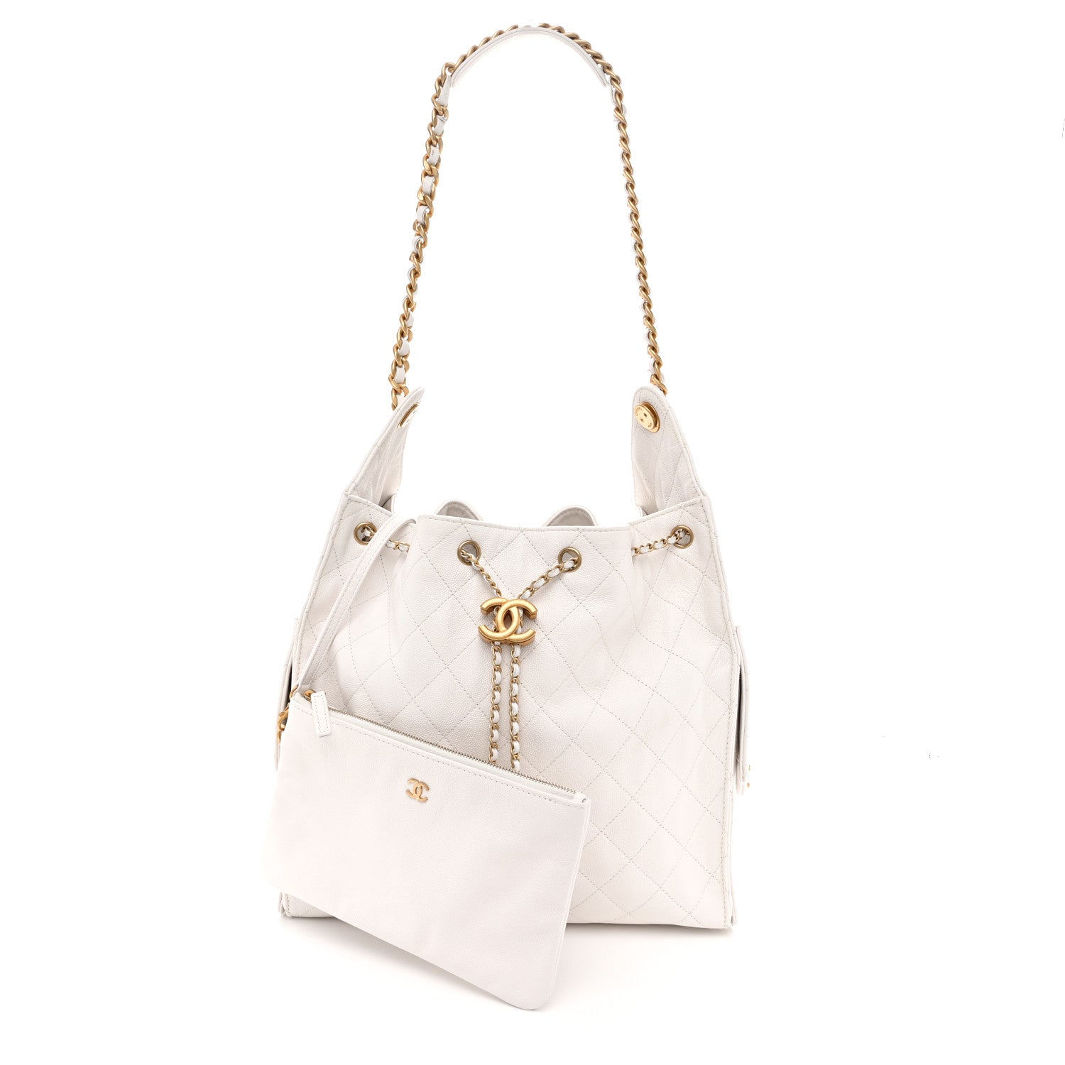 Chanel Caviar Quilted Medium Chanel 25 Handbag White 3 of 11