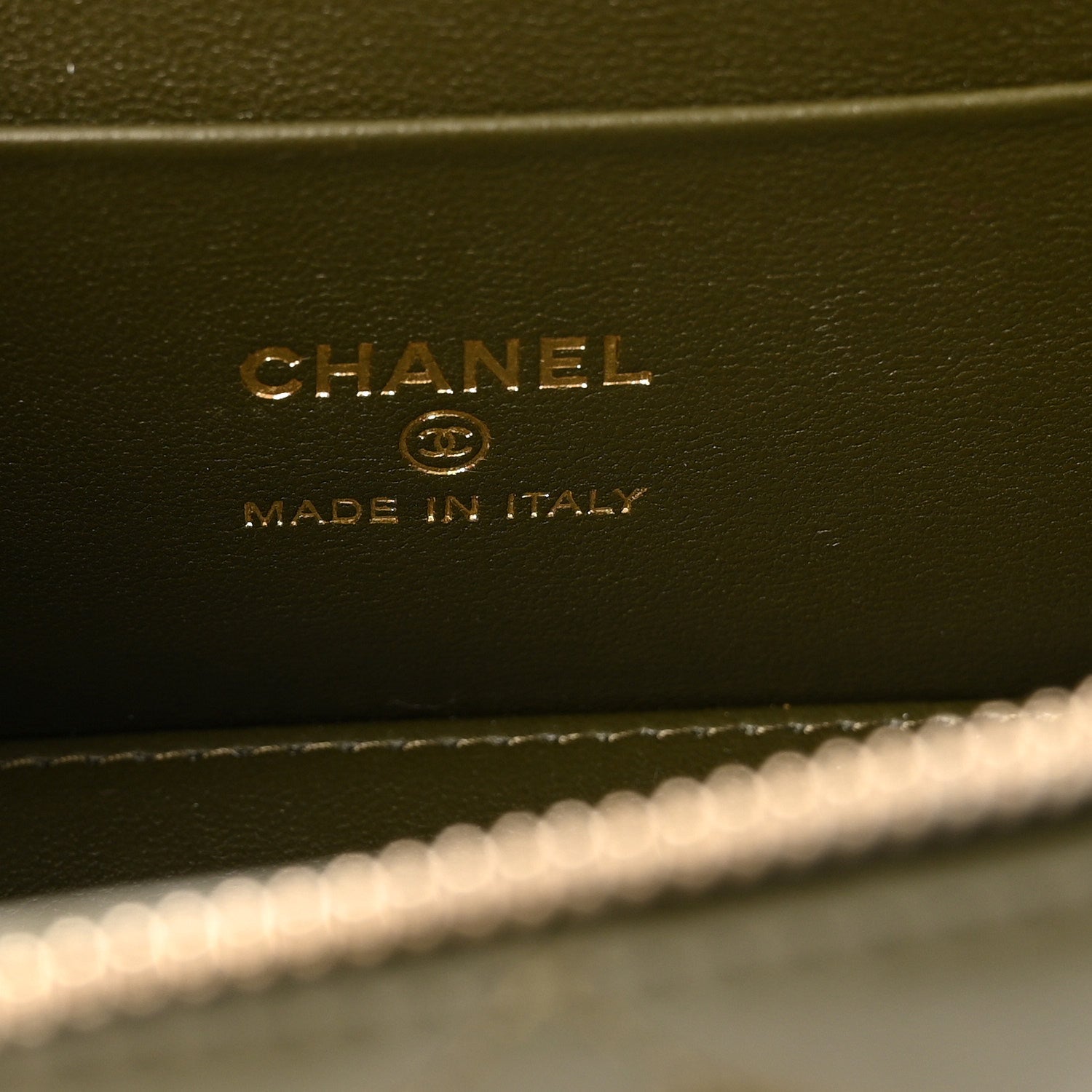 Chanel Lambskin Quilted Pick Me Up Vanity Case Khaki 6 of 11