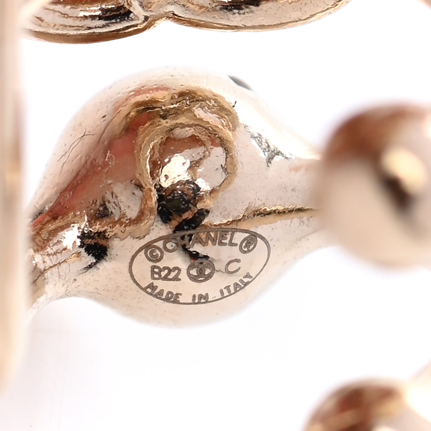 Pearl Crystal CC Single Ear Cuff Gold