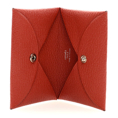 Hermes Chevre Mysore Calvi Card Case Sienne 5 of 6