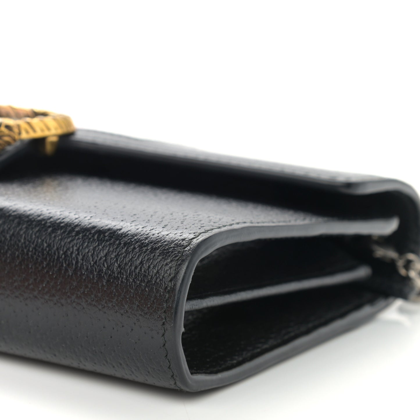 Calfskin Web Mini Dionysus Chain Wallet Black
