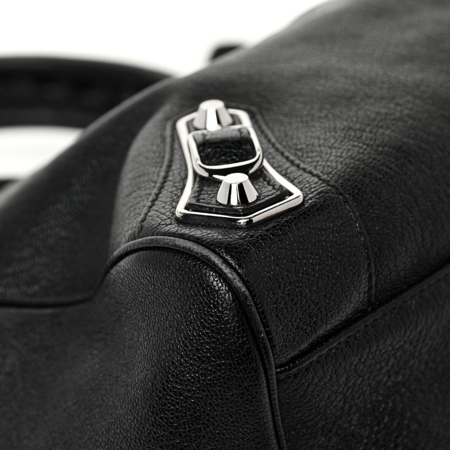 Balenciaga Chevre Silver Metallic Edge Hardware Velo Black 18 of 28