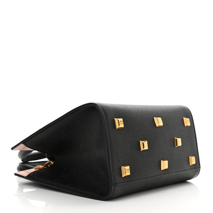 Salvatore Ferragamo Calfskin Small The Studio Box Bag Black 4 of 10
