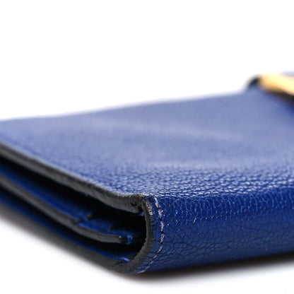 Hermes Chevre Mysore Bearn Gusset Wallet Bleu Electrique 11 of 15