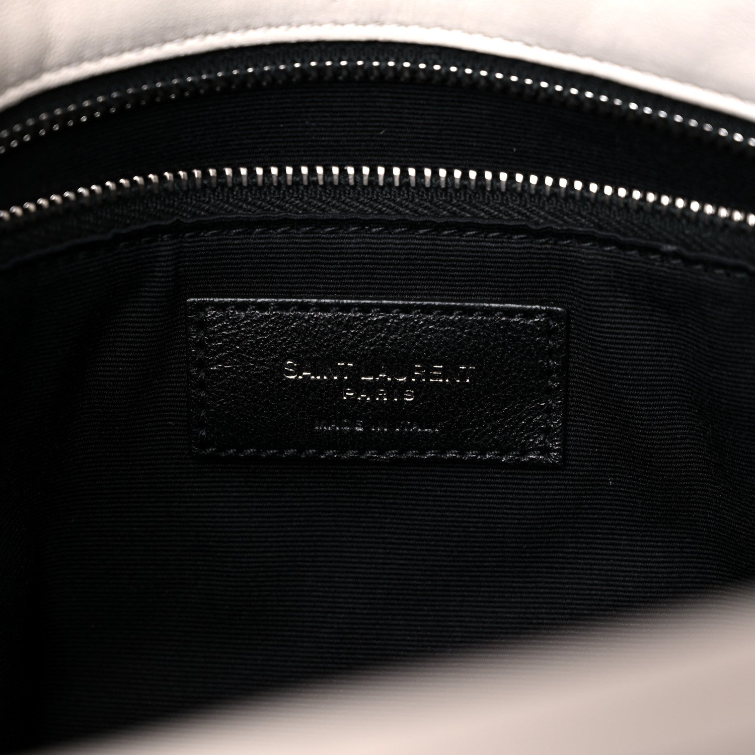 Saint Laurent Lambskin Quilted Medium Loulou Puffer Monogram Chain Satchel Crema Soft 7 of 13