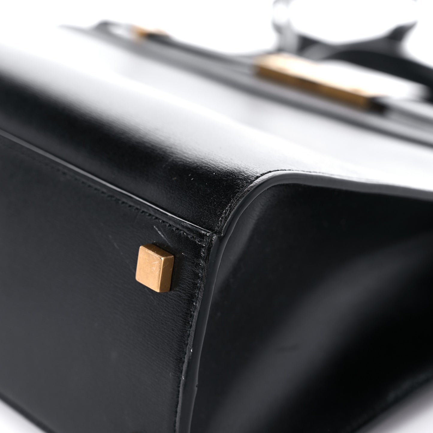 Calfskin Small Manhattan Shopper Tote Black