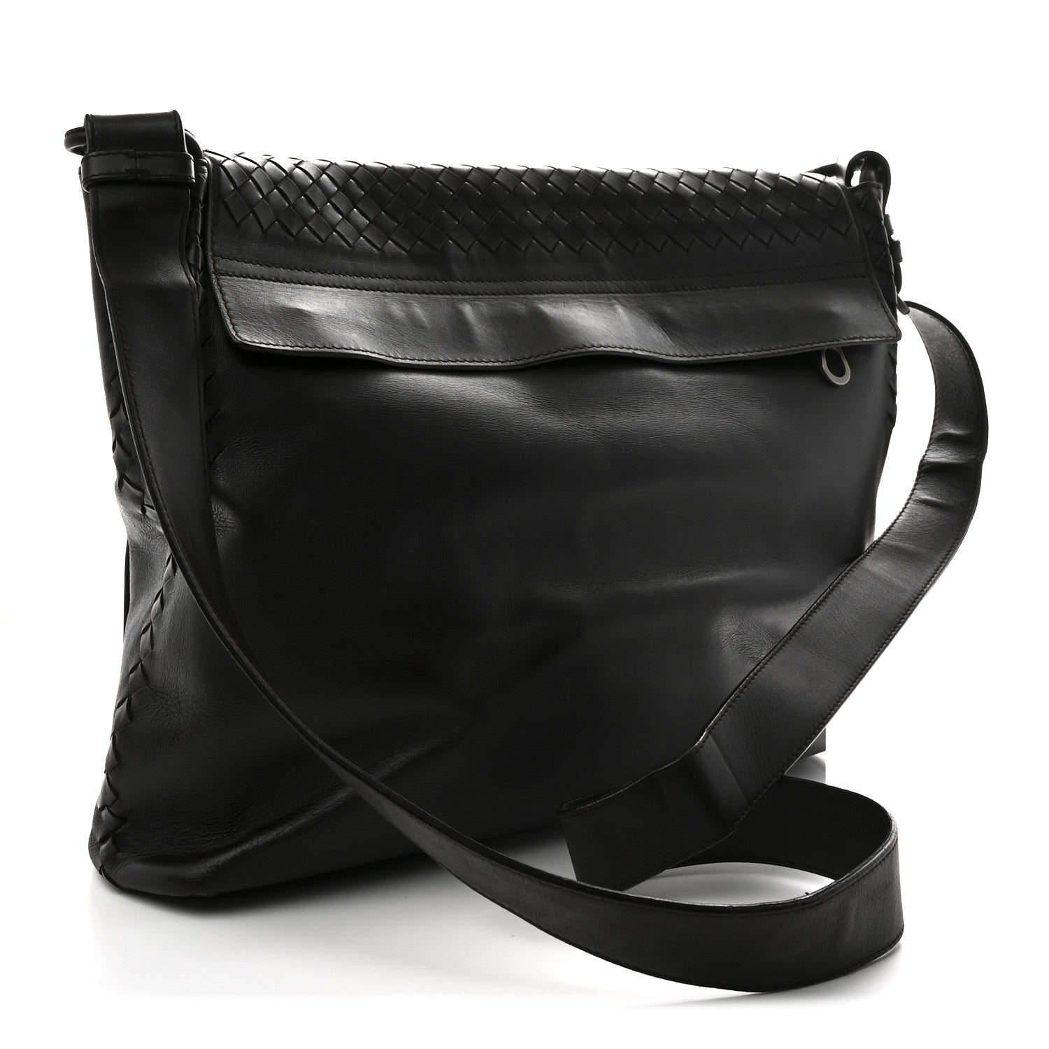 Bottega Veneta Nappa Intrecciato Messenger Bag Ebano 3 of 12
