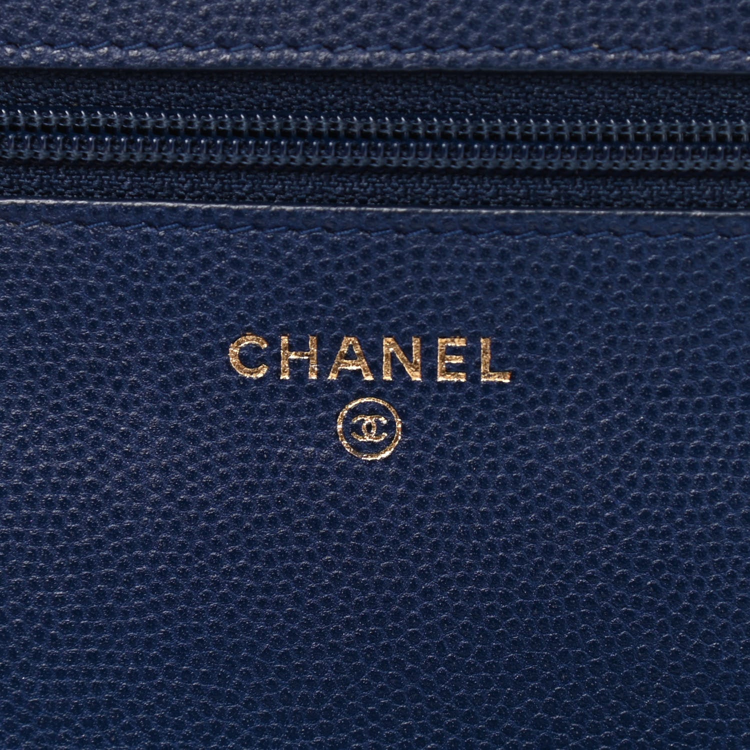 Chanel Caviar Quilted Golden Class Wallet On Chain WOC Navy 6 of 10