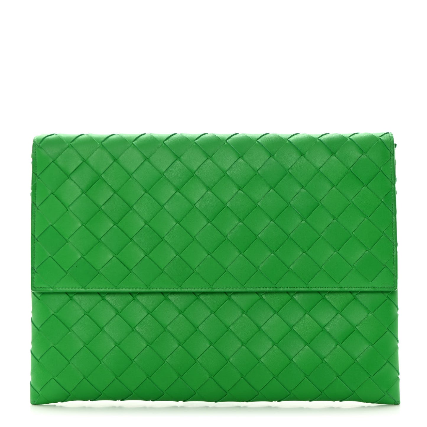 Nappa Intrecciato Flap Pouch Parakeet