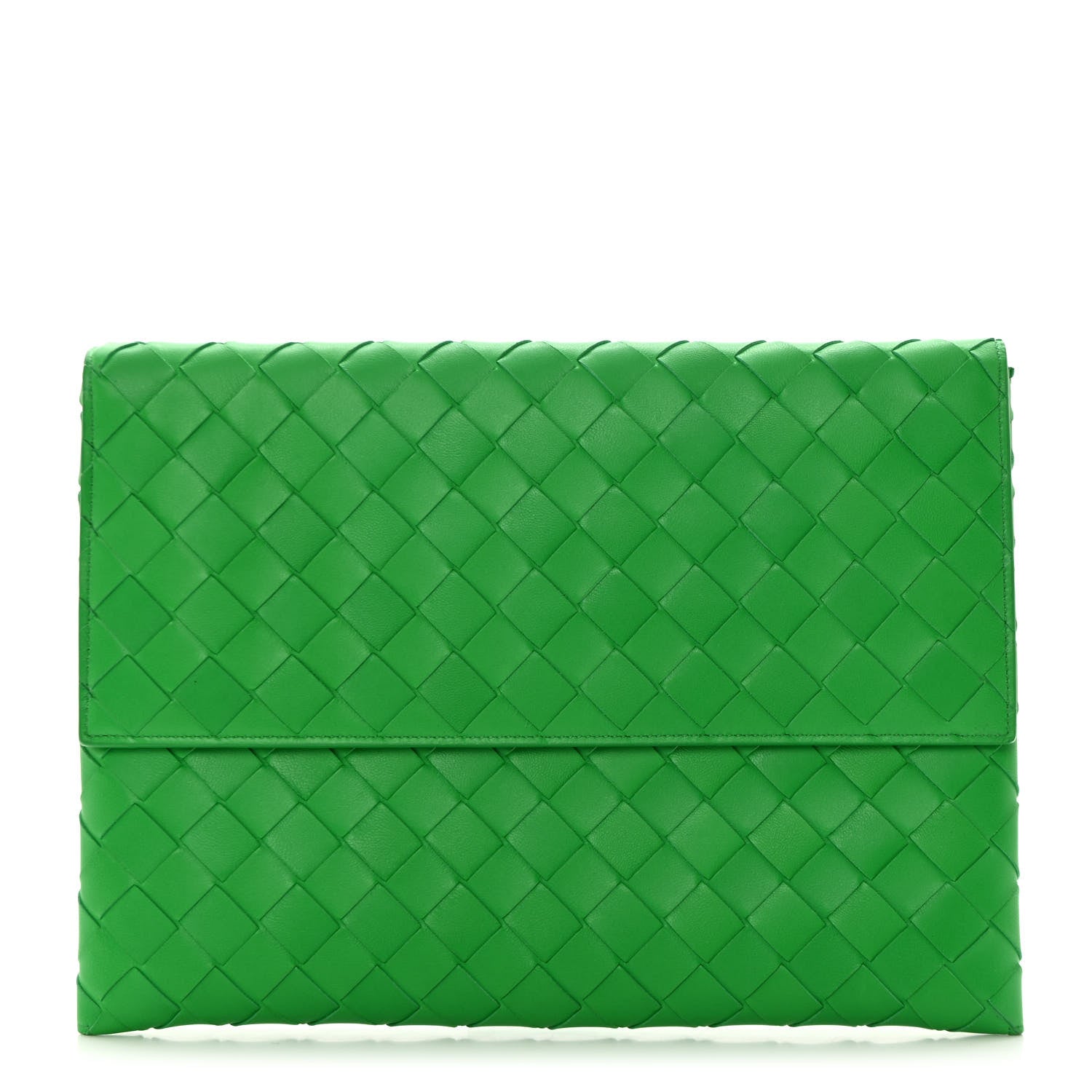 Bottega Veneta Nappa Intrecciato Flap Pouch Parakeet 1 of 10