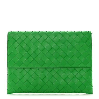 Bottega Veneta Nappa Intrecciato Flap Pouch Parakeet 1 of 10