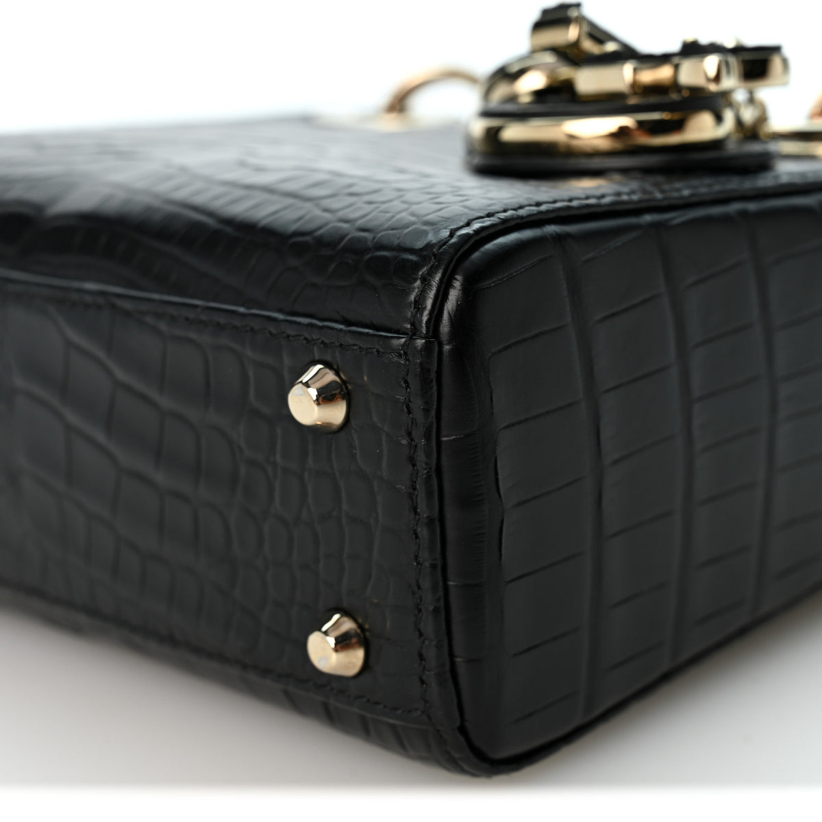 Christian Dior Alligator Mini Lady Dior Black 8 of 8