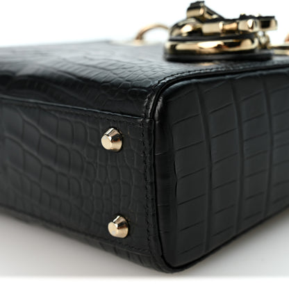 Christian Dior Alligator Mini Lady Dior Black 8 of 8