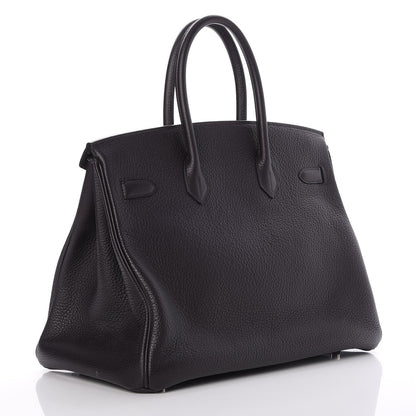 Hermes Taurillon Clemence Birkin 35 Prunoir 3 of 31