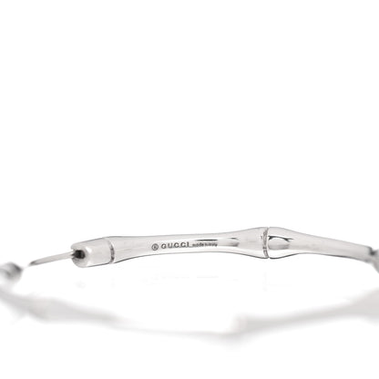 Gucci Sterling Silver Bamboo Hoop Earrings 3 of 4
